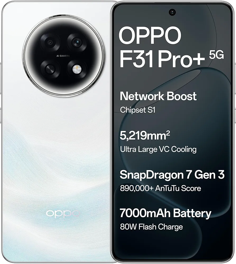 Oppo F31 Pro+ 5G (Himalayan Pink, 12GB RAM, 256GB Storage)