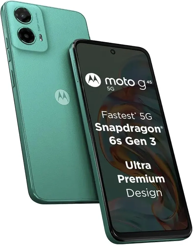 Motorola G45 5G (Brilliant Green, 4GB RAM, 128GB Storage) | 6.5" FHD+ Display | Snapdragon 6 Gen1 Pr