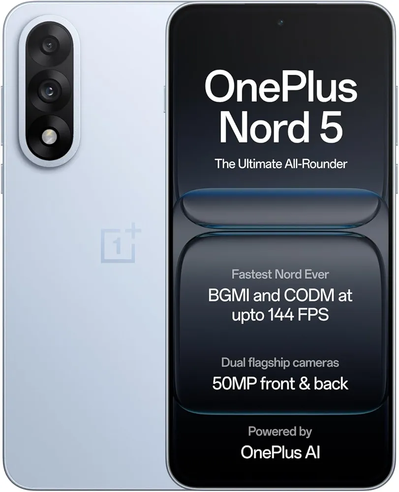 OnePlus Nord 5 | Snapdragon 8s Gen 3 | Stable 144FPS Gaming | 8GB + 256GB | Dry Ice