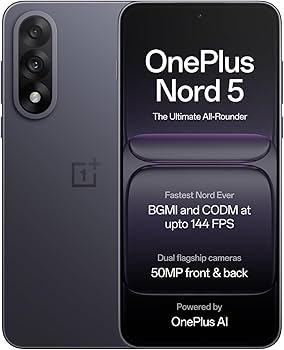 OnePlus Nord 5 | Snapdragon 8s Gen 3 | Stable 144FPS Gaming 12GB + 512GB | Phantom Grey
