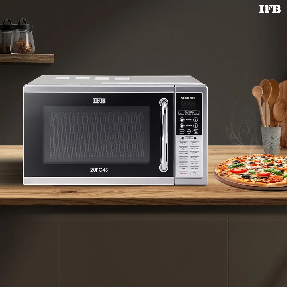 IFB 20 L Grill Microwave Oven (20PG4S, Black/Silver)