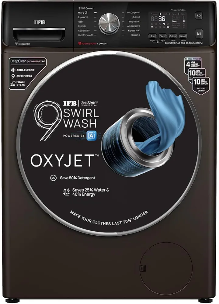 IFB 10 Kg 5 Star AI Eco Inverter Fully Automatic Front Load Washing Machines with Wifi (Executive Pl