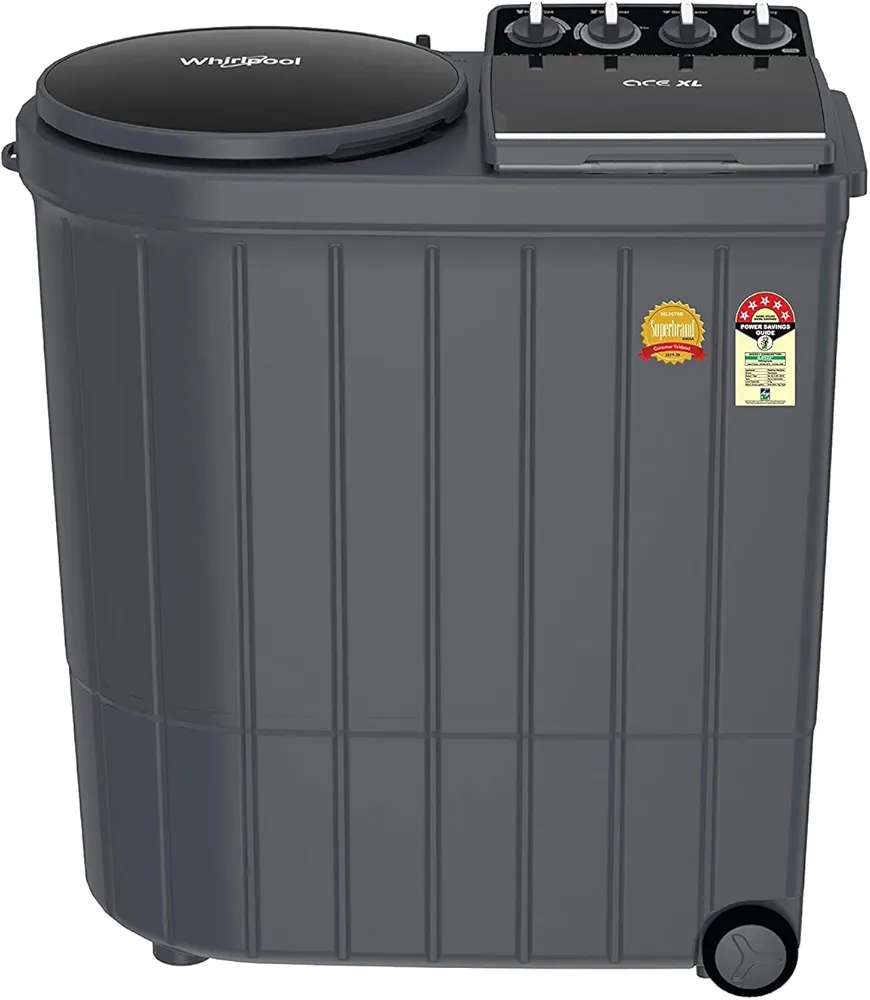 Whirlpool 9.5 kg Semi Automatic Top Loading Washing Machine (ACE XL 9.5 HEATER GRAPHITE GREY (10YR))