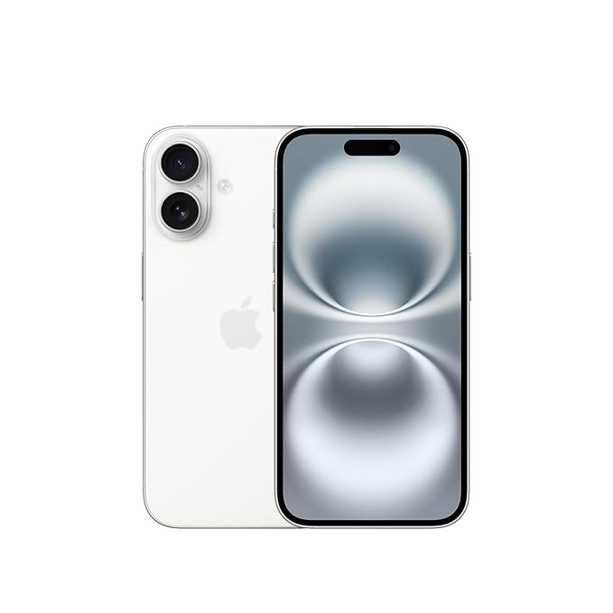 iPhone 16 128 GB: 5G Mobile Phone with Camera Control, A18 Chip and a Big Boost in Battery Life. Works with AirPods; White