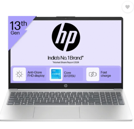 HP Laptop Intel Core i3 13th Gen 1315U - (8 GB/512 GB SSD/Windows 11 Home) 15-fd0186TU Thin and Light Laptop  (15.6 Inch, Natural Silver, 1.59 kg)